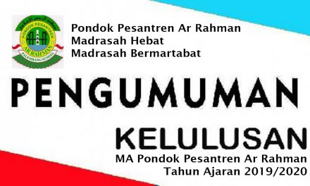Surat Keputusan Kelulusan MA Pondok Pesantren Ar Rahman